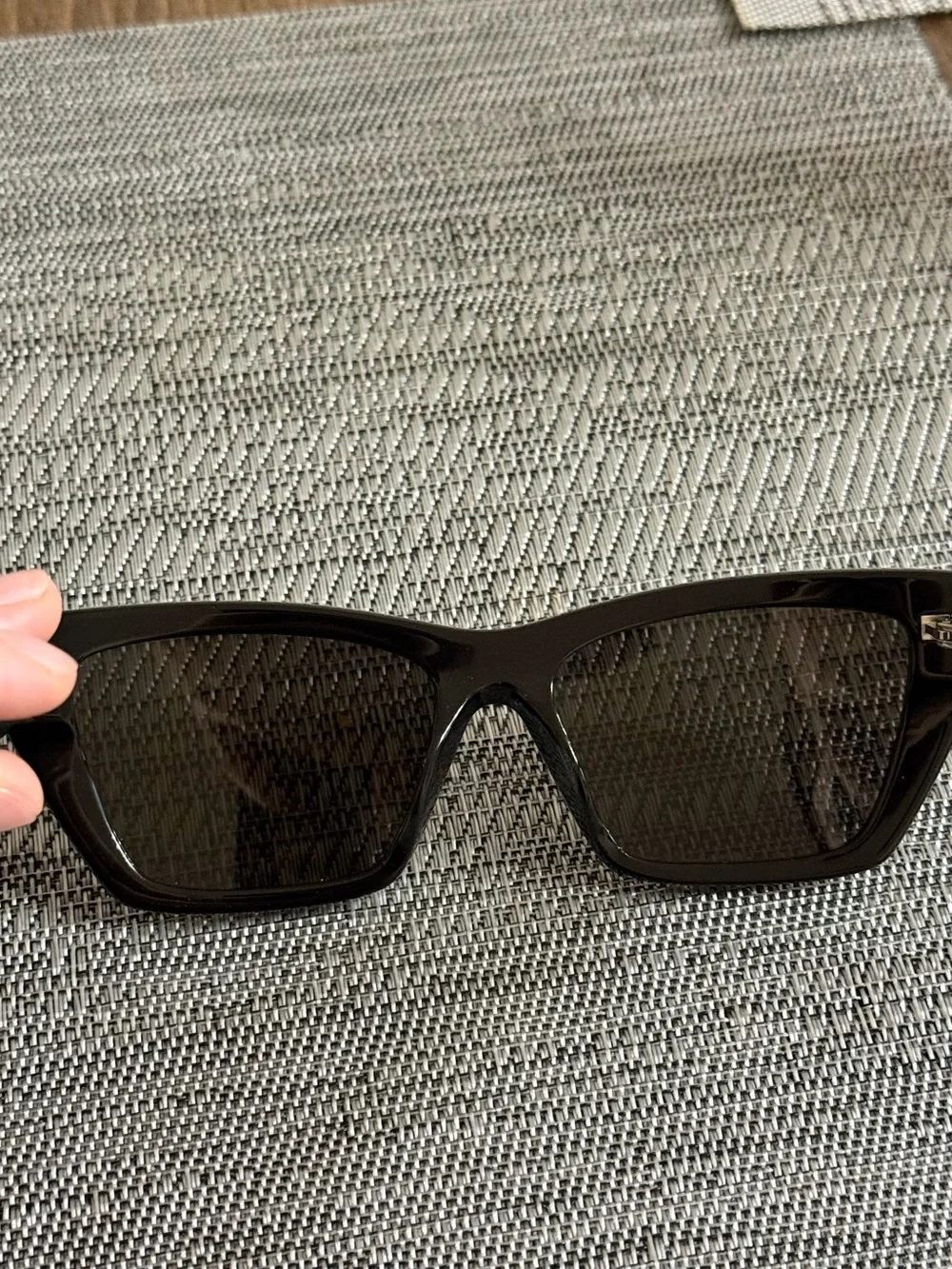 Saint Laurent Black Cat-Eye Sunglasses with Tinted Lenses